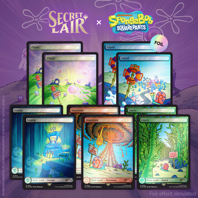 Secret Lair X Spongebob Squarepants (COMPLETE SET) *RAINBOW FOIL*