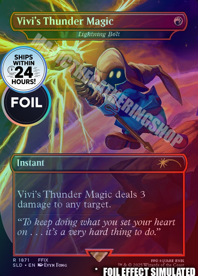Vivi's Thunder Magic (Lightning Bolt) ✨FOIL ✨ (SLD) #1871· Rare
