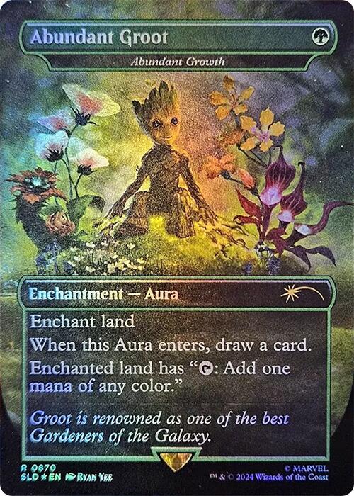 Abundant Groot - Abundant Growth   Secret Lair Drop Series (SLD)✨RAINBOW FOIL✨